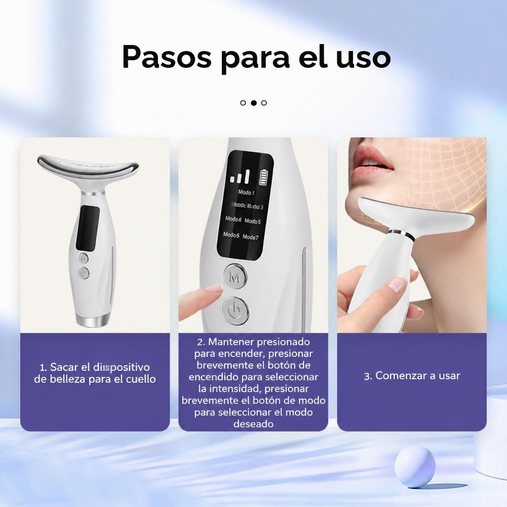 Masajeador Facial LED 7 Colores Auravell
