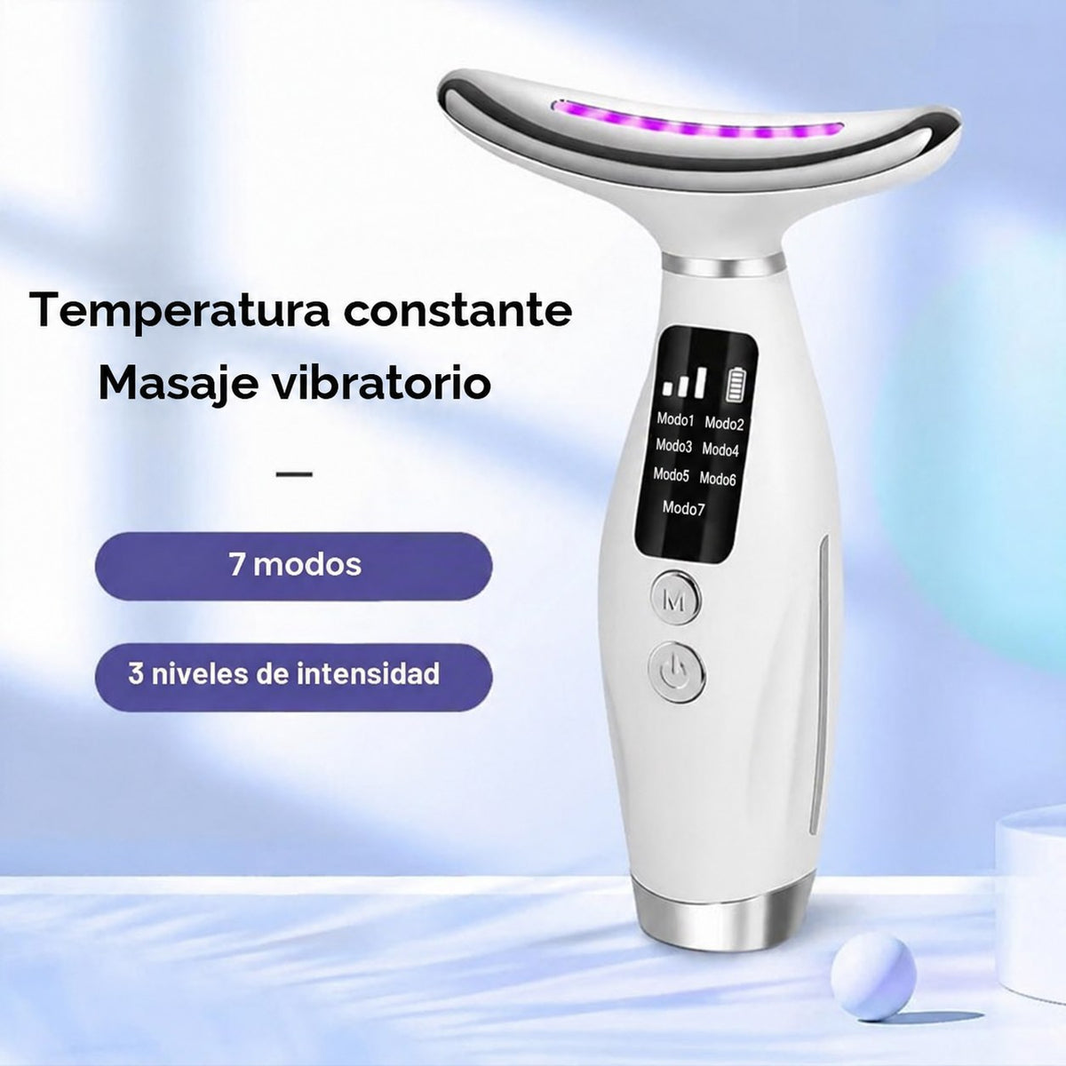 Masajeador Facial LED 7 Colores Auravell